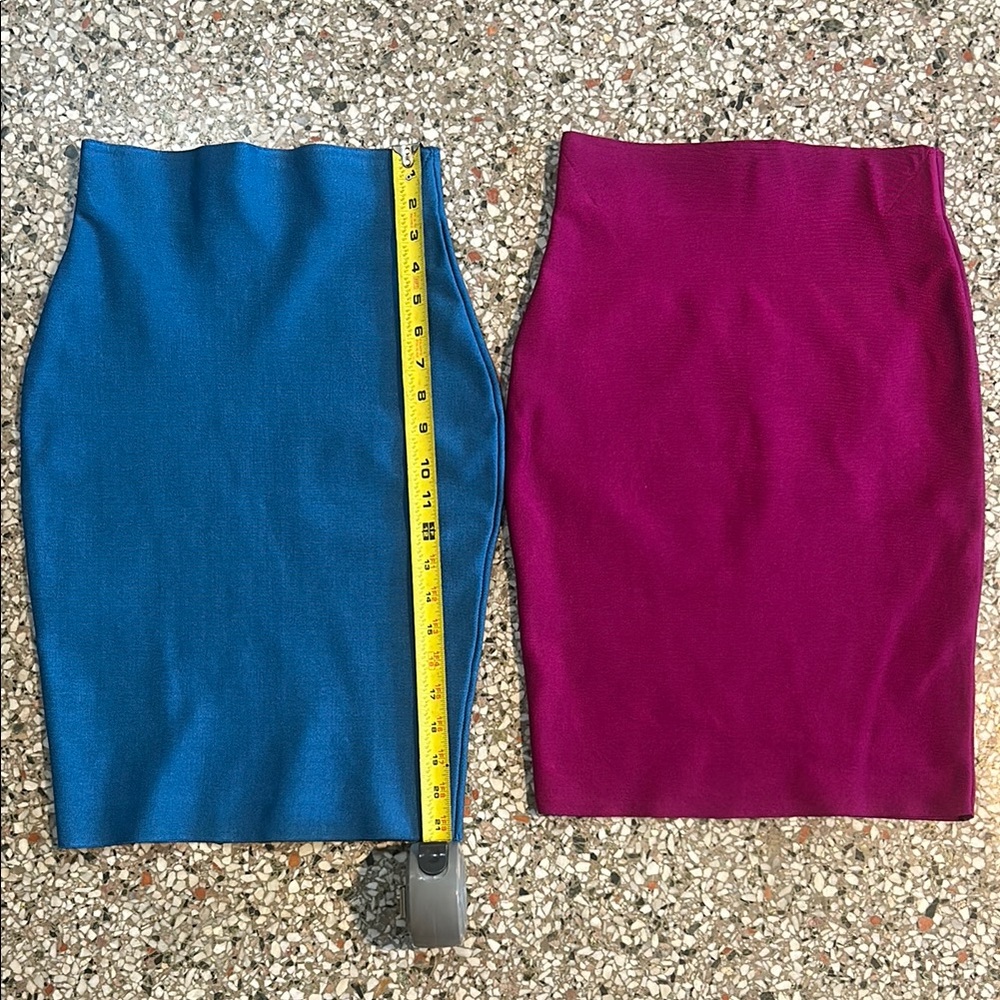 Royal Blue and Magenta body-contour pencil Skirt Set (2) wow couture